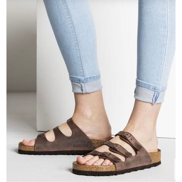Birkenstock Florida Soft Footbed Oiled‎ Leather - Habana Size 36 (US Size 5-5.5) - Picture 2 of 8